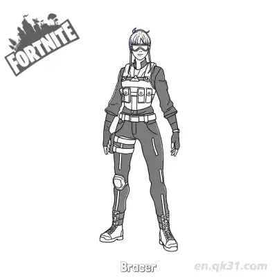 Free printable Bracer 02 Coloring Page - Free PDF Printable Fortnite Coloring Sheets coloring page